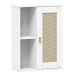 Hängeschrank >WZ-0800< 1 Tür, 2 Fächer, Kiefer massiv weiß lackiert - 52x70x21 (BxHxT)