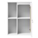 Hängeschrank >WZ-0800< 1 Tür, 2 Fächer, Kiefer massiv weiß lackiert - 52x70x21 (BxHxT)