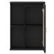 Hängeschrank >WZ-0800< 1 Tür, 2 Fächer, Kiefer massiv schwarz lackiert - 52x70x21 (BxHxT)