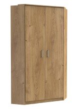 Eckkleiderschrank >Click< in Plankeneiche Dekor -...