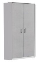 Eckkleiderschrank >Click< in weiss / Beton Dekor -...