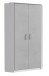 Eckkleiderschrank >Click< in weiss / Beton Dekor - 95x198x95 (BxHxT)