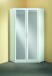 Eckkleiderschrank >Click< in weiss Dekor / Spiegel - 95x198x95 (BxHxT)