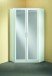 Eckkleiderschrank >Click< in weiss Dekor / Spiegel - 95x198x95 (BxHxT)