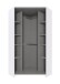 Eckkleiderschrank >Click< Eiche Sägerau / Spiegel - 95x198x95 (BxHxT)