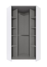 Eckkleiderschrank >Click< Plankeneiche / Spiegel -...