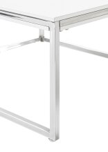 Couchtisch >Reno< in MDF weiß, Metall verchromt - 70x40x70cm (BxHxT)