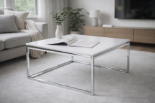 Couchtisch >Reno< in MDF weiß, Metall...