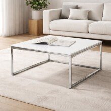 Couchtisch >Reno< in MDF weiß, Metall...