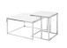 Couchtisch >Reno< in MDF weiß, Metall verchromt - 70x40x70cm (BxHxT)