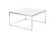 Couchtisch >Reno< in MDF weiß, Metall verchromt - 70x40x70cm (BxHxT)