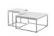 Couchtisch >Reno< in MDF weiß, Metall verchromt - 70x40x70cm (BxHxT)