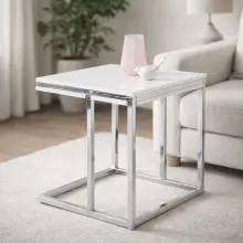 Beistelltisch >Reno mini< in MDF weiß, Metall...