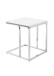 Beistelltisch >Reno mini< in MDF weiß, Metall verchromt - 45x50x45cm (BxHxT)