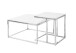 Beistelltisch >Reno mini< in MDF weiß, Metall verchromt - 45x50x45cm (BxHxT)