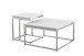 Beistelltisch >Reno mini< in MDF weiß, Metall verchromt - 45x50x45cm (BxHxT)