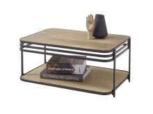 Couchtisch >Bomi< Mango massiv / Metall schwarz /...