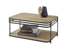 Couchtisch >Bomi< Mango massiv / Metall schwarz /...