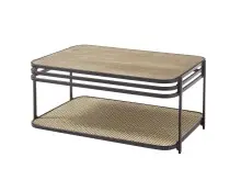 Couchtisch >Bomi< Mango massiv / Metall schwarz /...
