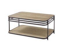 Couchtisch >Bomi< Mango massiv / Metall schwarz /...