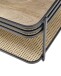 Couchtisch >Bomi< Mango massiv / Metall schwarz / Wiener Geflecht - 92x40x60cm (BxHxT)