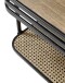 Couchtisch >Bomi< Mango massiv / Metall schwarz / Wiener Geflecht - 92x40x60cm (BxHxT)