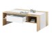 Couchtisch >Malou< 2 Schübe, Artisan Eiche Dekor / weiss - 110x39x70cm (BxHxT)