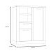 Highboard >DURO< 2 Türen, Pinie Weiss / Eiche Antik Dekor - 109,8x128,3x41,3cm (BxHxT)