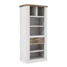 Regal >DURO< Schublade, Pinie Weiss / Eiche Antik...