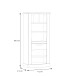 Regal >DURO< Schublade, Pinie Weiss / Eiche Antik Dekor - 71,4x160,4x41,3cm (BxHxT)