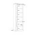 Regal >DURO< 1 Tür, Pinie Weiss / Eiche Antik Dekor - 71,4x212x41,3cm (BxHxT)