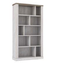 Bücherregal >DURO< 10 Fächer, Pinie Weiss...