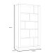 Bücherregal >DURO< 10 Fächer, Pinie Weiss / Eiche Antik Dekor - 114,4x212x41,3cm (BxHxT)