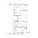 Bücherregal >DURO< 10 Fächer, Pinie Weiss / Eiche Antik Dekor - 114,4x212x41,3cm (BxHxT)