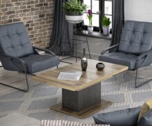 Couchtisch >RICCIANO< ausziehbar 160cm, Stabeiche...