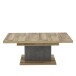 Couchtisch >RICCIANO< ausziehbar 160cm, Stabeiche Dekor/Betonoptik - 120/160x46,9x70cm BxHxT