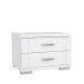 Nachtkommode >SNOW< 2 Schubladen, in weiß - 60,4x41,8x41,6cm (BxHxT)