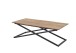Couchtisch >Allround< 2 Tabletts, Akazie massiv / Metall schwarz- 122x46x61 (BxHxT)