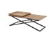 Couchtisch >Allround< 2 Tabletts, Akazie massiv / Metall schwarz- 122x46x61 (BxHxT)