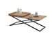 Couchtisch >Allround< 2 Tabletts, Akazie massiv / Metall schwarz- 122x46x61 (BxHxT)