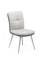 Esszimmerstuhl >Emily< (2er Set) in grau/hellgrau - 47x91x62 (BxHxT)
