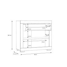 Kommode >SNOW< 2 Türen, 1 Schub, in weiß - 96x86,5x41,4cm (BxHxT)
