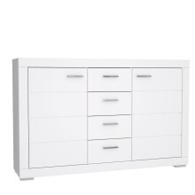 Sideboard >SNOW< 4 Schübe, 2 Türen, in weiß - 170,7x108,8x41,4cm (BxHxT)