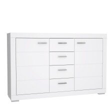 Sideboard >SNOW< 4 Schübe, 2 Türen, in weiß - 170,7x108,8x41,4cm (BxHxT)
