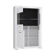 Highboard >SNOW< 4 Türen, 2 verglast, in weiß - 116x176x41,4cm (BxHxT)