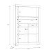 Highboard >SNOW< 4 Türen, 2 verglast, in weiß - 116x176x41,4cm (BxHxT)