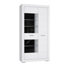 Vitrine >SNOW< 2 Türen, 1 verglast, in weiß - 101x198,5x41,4cm (BxHxT)