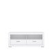 Lowboard >SNOW< 2 Schubladen, 2 Fächer, in weiß - 156x64x52,1cm (BxHxT)