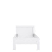 Einzelbett >SNOW< mit Kopfteil, in weiß, Innenmaß 90x200cm - 96,1x80,5x204,8cm (BxHxT)