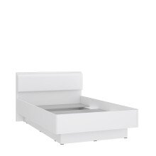 Bett >SNOW< mit Kopfteil, in weiß,...